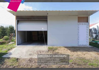 Nagykanizsai szekcionált garázskapu, motorral és távirányítóval