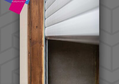 Zalalövő: Redőnykapu részlet a helytakarékos garázsbeálló megoldásról