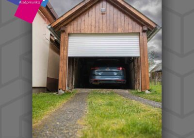 Zalalövő: Redőnykapu telepítés, helytakarékos, motorizálható garázskapu